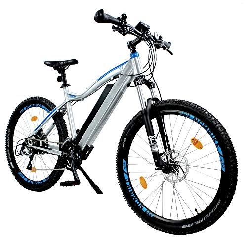 Electric Bike : NCM Moscow Plus Electric Mountain Bike E-Bike 250W 48V 16Ah 768 Wh Battery ... (27, 5" Silver)