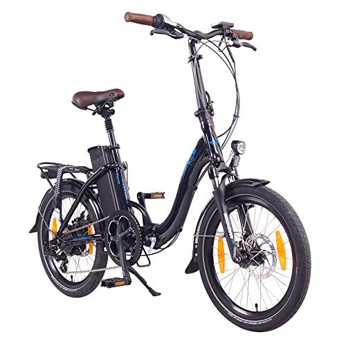 Electric Bike : NCM Paris 20 Inches E-Bike Electric Folding Bike 36 V 15Ah 540WH battery, 250 W Bafang Rear Engine Mechanical Disc Brakes, DE248FB200B+W3614P16, dark blue