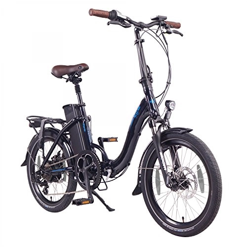 Electric Bike : NCM Paris 36V 20-inch Folding E-Bike, 250W Das-Kit Rear Motor, 15Ah 540Wh Removable Li-ion battery, Mechanical Tektro Disc Brakes, Shimano gearshift, Schwalbe Tires (20" Dark Blue)