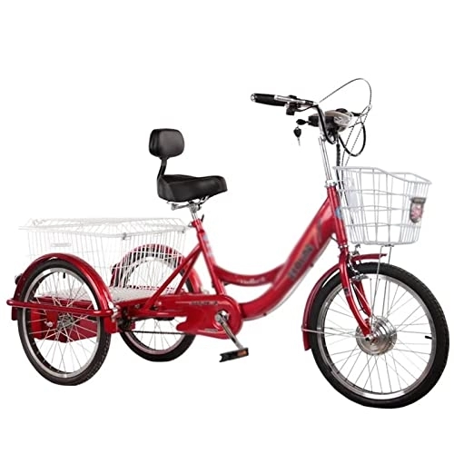Electric Bike : NEDOES Elderly Bicycles, Electric Dual-purpose Tricycles, Small Bicycles, Electric Tricycles for Adults