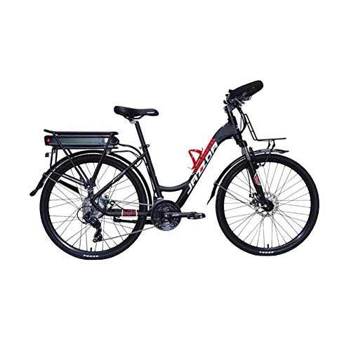 Electric Bike : NGKWH 26 Inch Electric Mountain Bike, 48V 250W Brushless Motor Traveling Electric Bicycle Butterfly Handlebar City Electric Bike (Color : Black, Size : 48V18A)