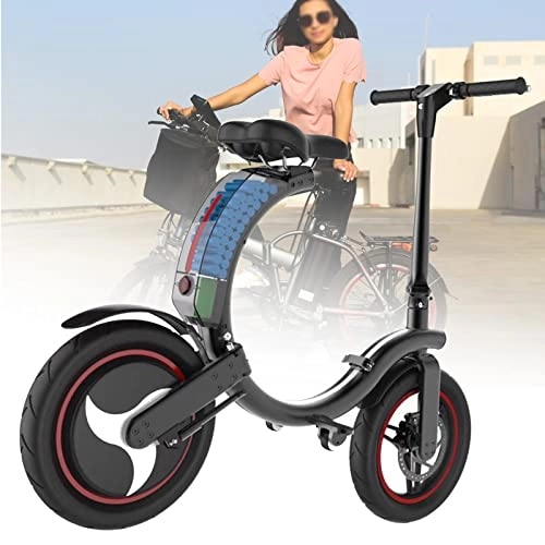 Electric Bike : Niligan Electric Bike, 36v Lithium Battery High Power Mini Adult Men and Women Fashion Battery Car, Suitable for Commuting and Daily Life