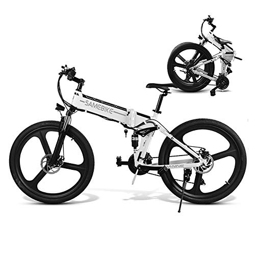 Electric Bike : No branded Folding Electric Bicycle, 26 Inch 350W 25km / h City / Trekking / Mountain Bikes with Aluminum Alloy 48V 8AH Lithium Battery SHIMANO 7 Speed Disc Brake LCD Meter for Men Women Adults [EU STOCK