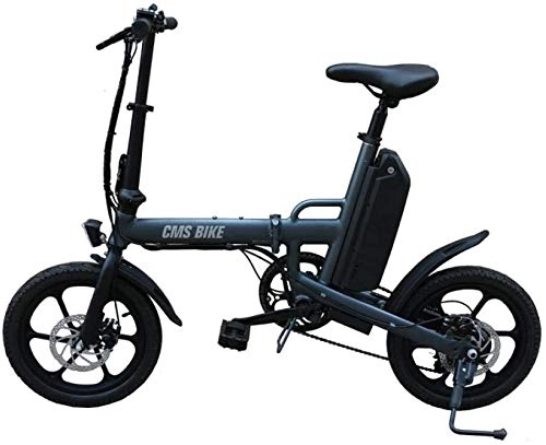 Electric Bike : NOBRAND Folding 16 inch 36v adult folding electric bike mini electric bike Suitable for men and women, cycling and hiking (Color : 36V 13AH 250W Black)