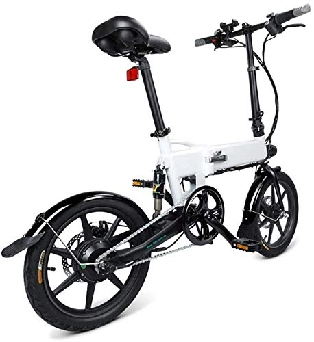 Electric Bike : NOBRAND Folding electric bike three riding modes 250W motor e bike 40KM range electric bike Suitable for men and women, cycling and hiking (Color : White D2 Variable speed (100 km))