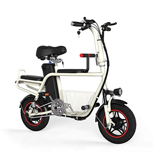 Electric Bike : NOBRAND RPHP12 inch electric bicycle detachable lithium battery electric bicycle carbon steel frame city electric bicycle light folding electric bicycle Suitable for men and women, cycling and hiking