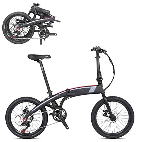 Electric Bike : NYPB 20 Inch Folding Electric Bike, 250W Brushless Motor 36V Removable Charging Lithium Battery with LCD Display Sports Outdoor Cycling Travel Commuting, LH36V 8AH