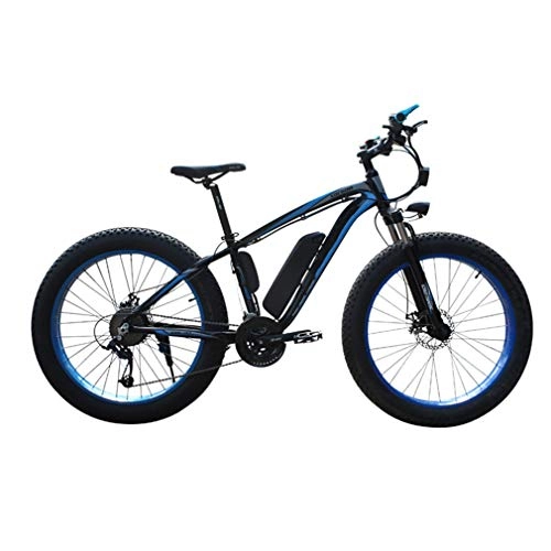 Electric Bike : NYPB Electric Bike, Snowmobile ATV with 350W / 500W Motor Removable 36V / 48V Lithium-Ion Battery Max Speed 30KM / H 26 Inch*4.0 Wide Tire Fitness City Commuting, Blue, 36V8AH 500W