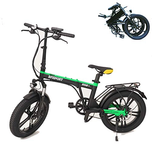 Electric Bike : OCDAY 16" Folding Electric Bike, City Ebike with 250W Motor, 36V / 6.4Ah Lithium Battery, Mountain Ebike for Mens Women