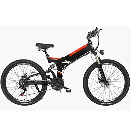 Electric Bike : Oceanindw Electric Bicycle, Mountain Bike 34 Inch 240W Brushless Motor 48V City E-Bike 21 Speed Lightweight Bicycle for Unisex