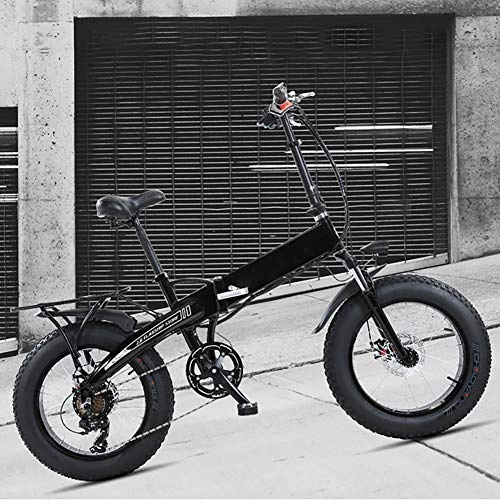Electric Bike : Oceanindw Electric Mountain Bike, Road Fat Tire Bike 48V 350W 10Ah Removable Lithium-Ion Battery City Comfort Bicycles Shimano 7 Speed