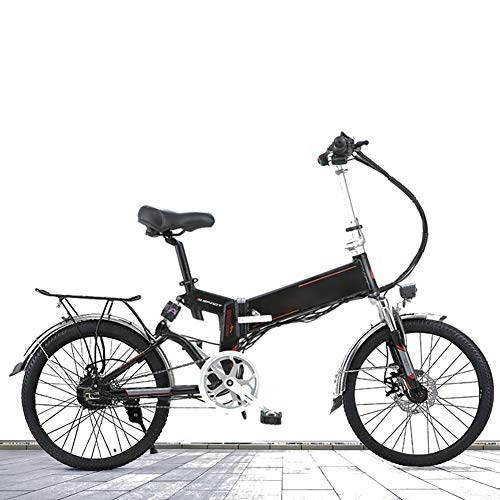 Electric Bike : Oceanindw Folding Electric Bike Bicycle, City E-Bike 3 Riding Modes with Removable 48V 350w Lithium-Ion Battery for Adults Lightweight Bicycle