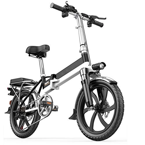 Electric Bike : Oceanindw Folding Electric Bike, City Mountain Bicycle with Removable Battery and Lcd Display Mountain Bike 3 Modes Lightweight Aluminum Alloy Frame Easy to Store Road Bikes for Teens Men Women