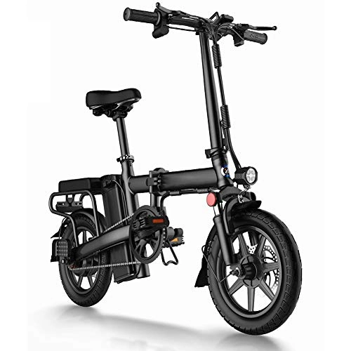 Electric Bike : Oceanindw Folding Electric Bike, Led Display Bicycle 48v 12ah Lithium Battery Max Speed 25km / h Three Modes Riding Assist Range Up 70km