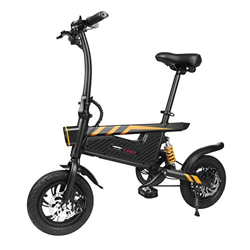 Electric Bike : Olodui1 Folding Electric Bike 15, 75 with Short Charge Lithium-Ion Battery 36V Bike Portable and Easy to Store in Caravan with LCD Display