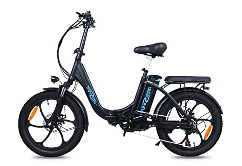 Electric Bike : ONESPORT Electric Bike for Adults with 250W Motor 36V / 10AH Removable Battery, 20" Fat Tire Folding Ebike Shimano 7-Speed, Dual Shock Absorber