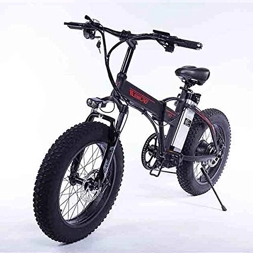 Electric Bike : ONLYU Electric Bikes, 20 * 4.0 Inch Fat Tire Electric Beach Bike with Battery Lock 48V15ah 7-Speed Disc Brake Lithium Battery Electric Bicycle, 36V8AH