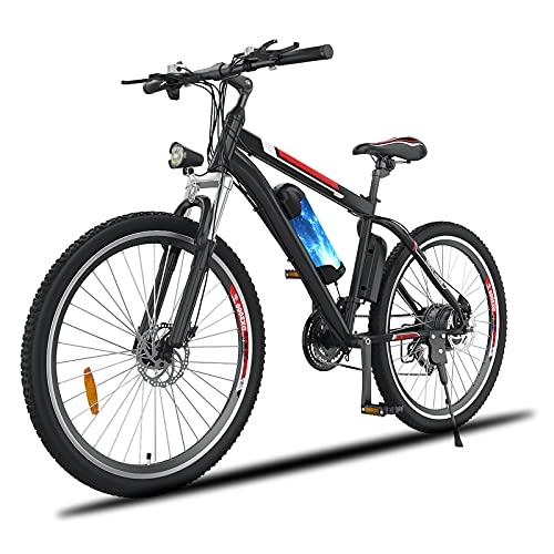 Electric Bike : Oppikle 26'' Electric Mountain Bike with Removable Large Capacity Lithium-Ion Battery (36V 250W), Electric Bike 21 Speed Gear and Three Working Modes