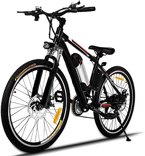 Electric Bike : Oppikle Electric Mountain Bike with Removable 26'' Electric Mountain Bike 250W Ebike 21 Speed Gear with Removable Lithium Battery and Battery Charger and Three Working Modes