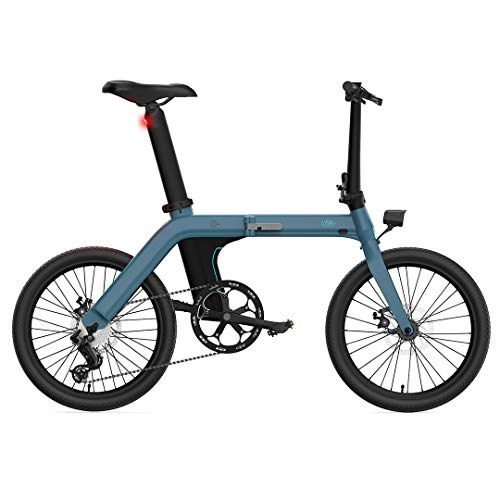 Electric Bike : Order Now20 Inch Tire Size FIIDO D11 Folding Moped Electric Bike for Adults, 36V, 250W, 80-100 Km Mileage, 7-speed gear with 3 adjustable levels in moped mode endows（Sky Bule）