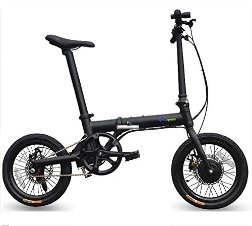 Electric Bike : OTO 16In Mini Foldable Ebike - Hybrid Electric Mountain Bike - Fenders Lithium-Ion Battery(36V 250W Hub Motor)+Disc Brakes+Folding Frame+Multi-Function LCD