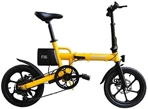 Electric Bike : Oulida Electric bicycle, 16 inch foldable electric bicycle 36v adult mini folding bike woo (Color : 36V 7.8AH 250W)