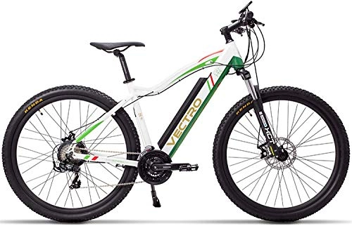 Electric Bike : Oulida Electric bicycle, MSEBIKE VECTRO 29 inch electric bike, mountain bike, hidden lithium battery, the auxiliary pedal 5, lockable fork woo (Color : White Standard, Size : 350W 36V 13Ah)