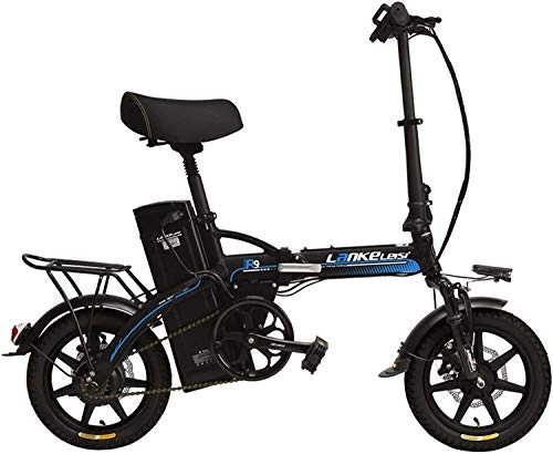 Electric Bike : Oulida Electric bicycle, R9 14 inch electric bicycles, 350W / 240W electric motor, 48V 23.4Ah high capacity lithium battery, five auxiliary folding electric bicycle disc brake woo