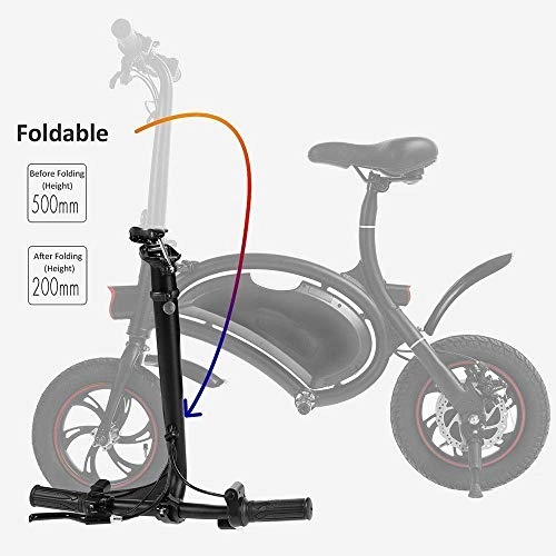 Electric Bike : Outdoor Convenience Folding Electric Bicycle Scooter 350W 36V E-Bike, with 40 Mile Range Motorized Bike Collapsible Frame, App Speed Setting