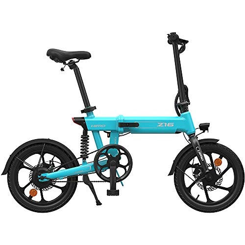 Electric Bike : OUXI HIMO Z16 Electric Bike for Adult, Electric Bicycle Bike 10AH 250W 80KM Mileage Suitable for City Sporting Commuting Men and Women (Z16-Blue)