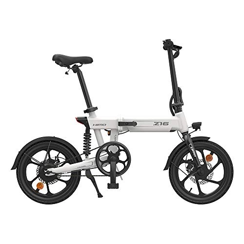 Electric Bike : OUXI HIMO Z16 Mountain Bike for Adults, Electric City Bikes with 10AH 250W lithium Battery and Shimano 6 Variable Speed System for Outdoor Sports and Commute (HIMO Z16 WHITE)