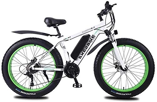 Electric Bike : PARTAS Sightseeing / Commuting Tool - Electric Bikes For Adult, 26 Inch 4.0 Fat Tire Electric Mountain Bike, 350w High Speed Motor 36v Lithium Battery 27 Speed Transmission Suitable For All Terrain