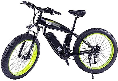 Electric Bike : PARTAS Travel Convenience A Healthy Trip Adult Electric Bike, 26 Inches Fat Tire Snow Bike, 350W 48V 10AH Removable Lithium-Ion Battery Bicycle Ebike, Beach Electric Car, for Outdoor Cycling