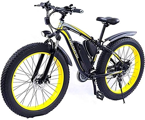 Electric Bike : PARTAS Travel Convenience A Healthy Trip Adultelectric Mountain Bike, 26 Inch Snow Electric Bike, 36V / 350W Fat Tire Bike And 21 Speed Adjustment- Front And Rear Disc Brakes Mountain Bike