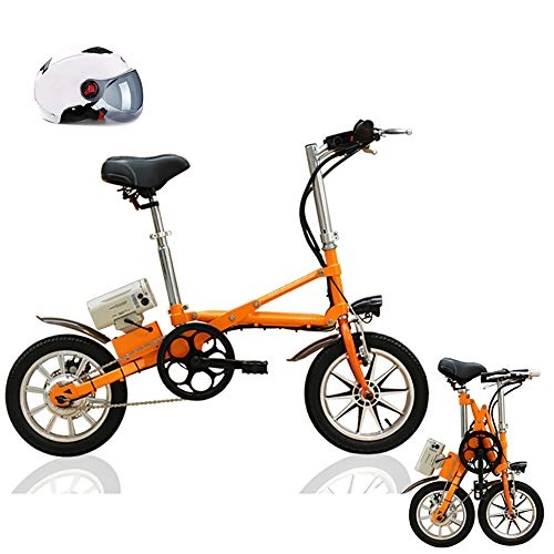 Electric Bike : Pc-Glq 250W Electric Bicycle, 36V 8AH Lithium Battery Small Bicycle, 14-Inch Foldable City Electric Bicycle, Detachable Battery, Three Modes, Maximum Speed 25Km / H