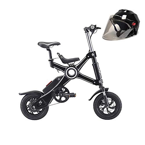 Electric Bike : Pc-Glq Folding Electric Bike Beach Snow Bicycle Ebike 250W Electric Electric Mountain Bicycles, Parent-Child Electric Bicycle Aluminum Alloy Frame, Black