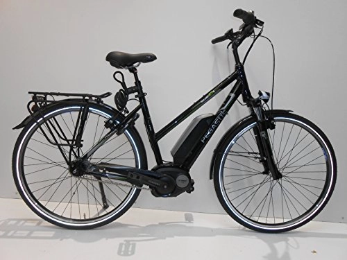 Electric Bike : Pegasus Solero Pedelec 28" Womens Trapez Frame 7-Speed with Back Pedal Model 2015, glanzschwarz