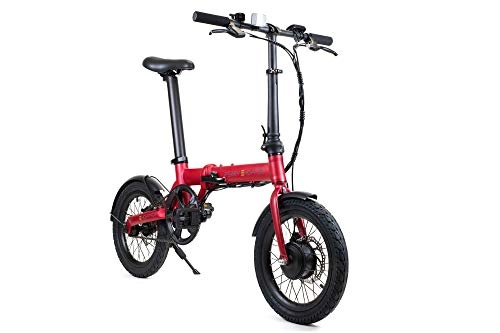 Electric Bike : Perry Ehopper 16" Wheel Electric Folding Bicycle - Red Hidden Battery in Seatpost