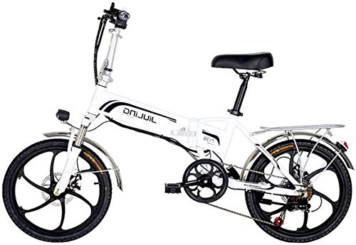 Electric Bike : PIAOLING Lightweight Folding Electric Bike Ebike, 20" Electric Bicycle with 48V 10.5 / 12.5Ah Removable Lithium-Ion Battery, 350W Motor And Professional 7 Speed Gear Inventory clearance