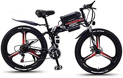 Electric Bike : PIAOLING Profession 26''E-Bike Electric Mountain Bycicle for Adults Outdoor Travel 350W Motor 21 Speed 13AH 36V Li-Battery(Blue) Inventory clearance (Color : Black, Size : 13AH)
