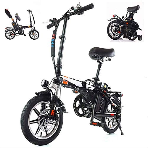 Electric Bike : PIAOLING Profession 48V / 250W / 14 Inch Light Folding Electric Bike for Adults, Smart Folding Electric Car, on Behalf of Driving Portable Series with 10-20Ah Battery Inventory clearance (Size : 10AH)