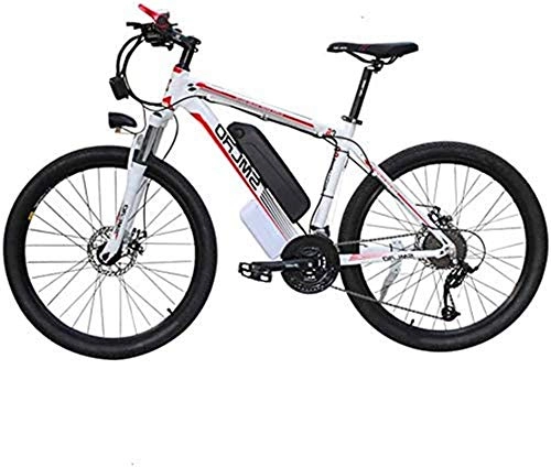 Electric Bike : PIAOLING Profession 48V Electric Mountain Bike 26'' Fat Tire Shock E-Bike 21 Speeds 10AH Lithium-Ion Battery Double Disc Brakes LED Light Inventory clearance