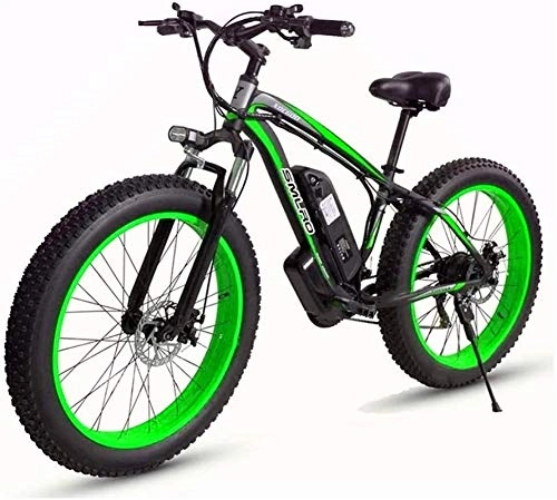 Electric Bike : PIAOLING Profession Electric Bicycles, Snow Bikes / Mountain Bikes, 48V 1000W Motor, 17.5AH Lithium Battery, Electric Bicycle, 26 Inch Electric Fat Tire Bicycle Inventory clearance (Color : E)