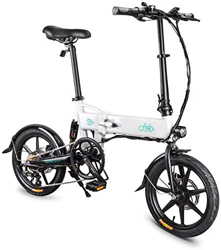 Electric Bike : PINENG Folding Electric Bike Mountain Bike, 16 Inch Spoke Wheel Lightweight Design Ebike Electric Bike Bicycle with 250W Brushless Motor and 36V 7.8Ah Shimano 6 Speed Lithium Battery