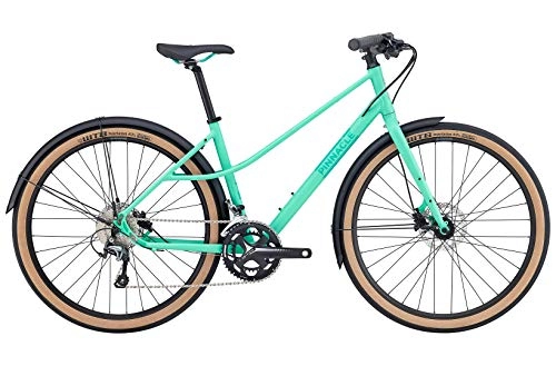 Electric Bike : Pinnacle Chromium 3 2019 Womens Urban Hybrid Bike with Mudguards Mint Green M