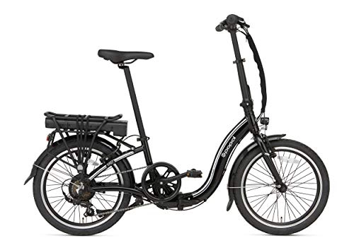 Electric Bike : POPAL E-Folt 1.0 20 Inch 20 cm Unisex 6SP Rim Brakes Black