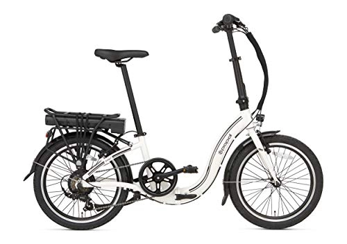 Electric Bike : POPAL E-Folt 1.0 20 Inch 20 cm Unisex 6SP Rim Brakes White