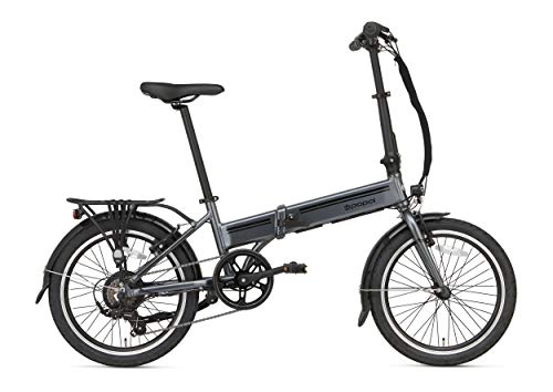 Electric Bike : POPAL E-Folt 2.0 20 Inch 20 cm Unisex 6SP Rim Brakes Grey