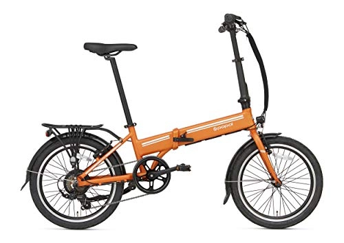 Electric Bike : POPAL E-Folt 2.0 20 Inch 20 cm Unisex 6SP Rim Brakes Orange