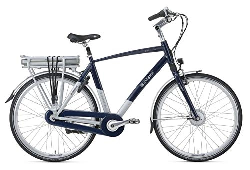 Electric Bike : POPAL E-Volution 2.0 28 Inch 50 cm Men 7SP Roller brakes Blue